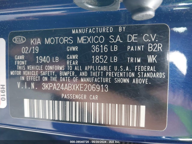 KIA RIO S 2019 3KPA24ABXKE206913 Image 9