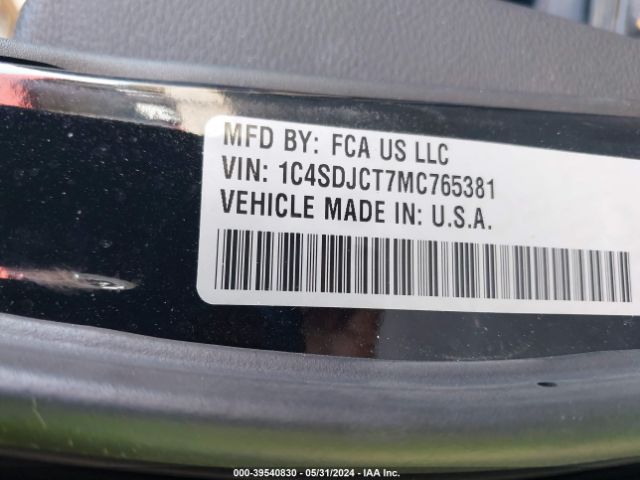 1C4SDJCT7MC765381 Dodge Durango R/t Awd