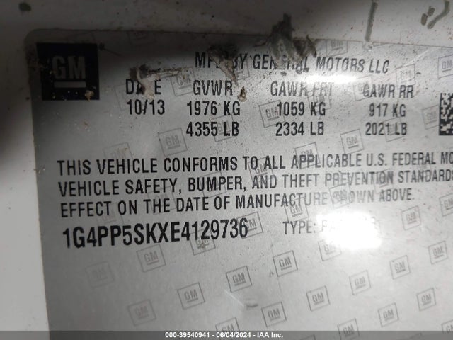 Buick Verano 2014 1G4PP5SKXE4129736 Image 9