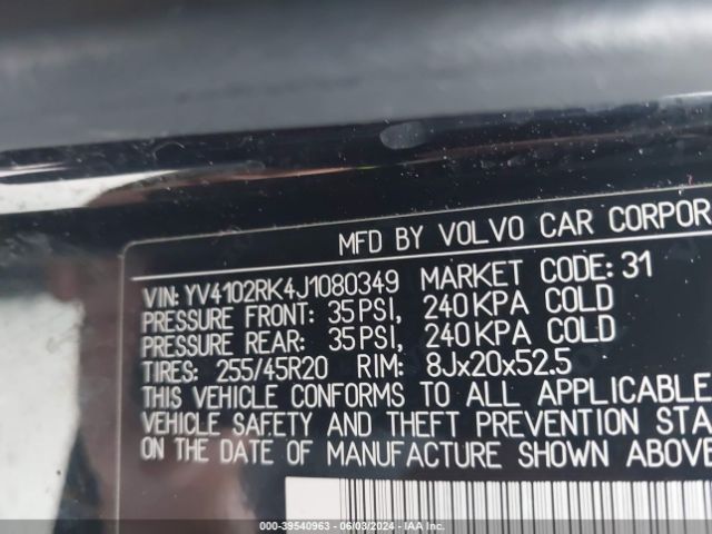 YV4102RK4J1080349 Volvo Xc60 T5 Momentum