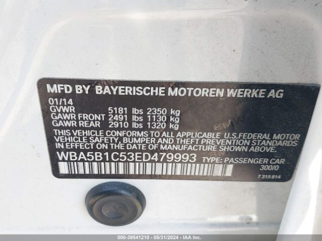 WBA5B1C53ED479993 BMW 535i
