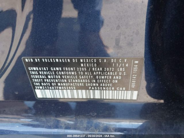 3VW217AU7FM052955 Volkswagen Golf Tsi S 4-door
