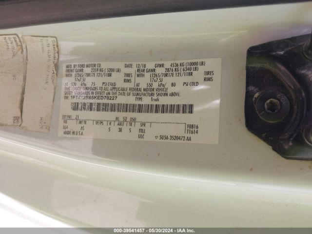 1FT7X2B65KED70227 Ford F-250 Xl