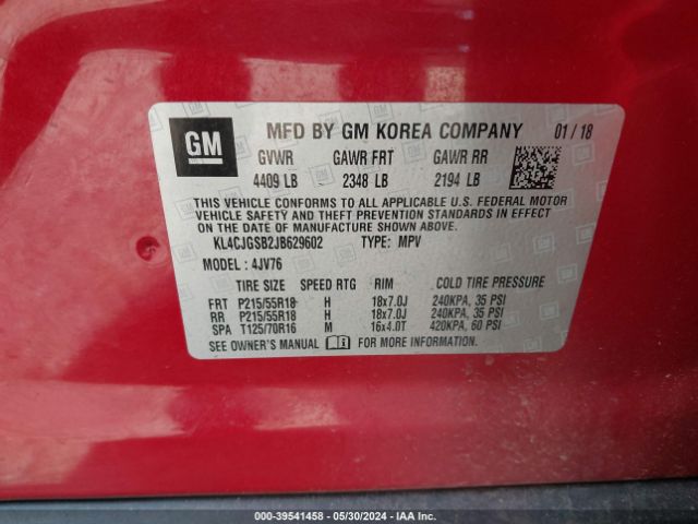 KL4CJGSB2JB629602 Buick Encore Essence