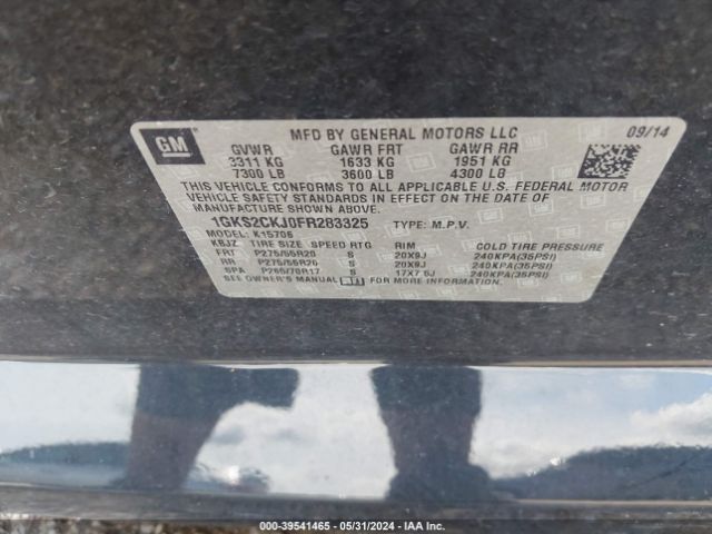 1GKS2CKJ0FR283325 GMC YUKON DENALI