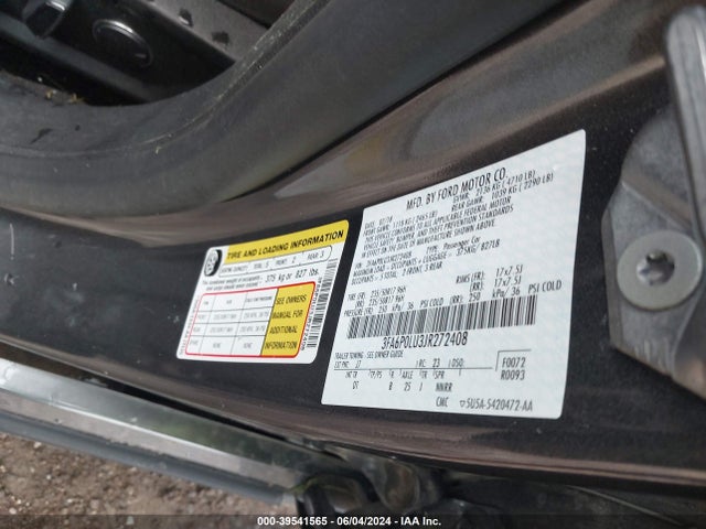 Ford Fusion Hybrid Se 2018 3FA6P0LU3JR272408 Image 9