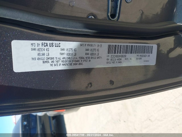 Dodge Charger Sxt Rwd 2019 2C3CDXBG3KH696358 Image 9