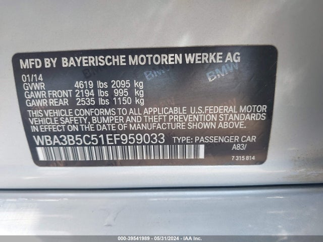 WBA3B5C51EF959033 BMW 328i Xdrive
