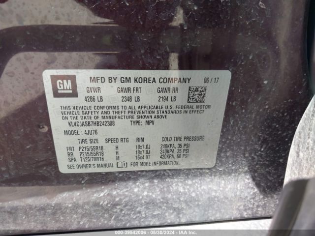 KL4CJASB7HB242308 Buick Encore Preferred