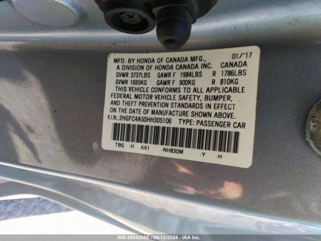 2HGFC4A50HH305106 Honda Civic Lx