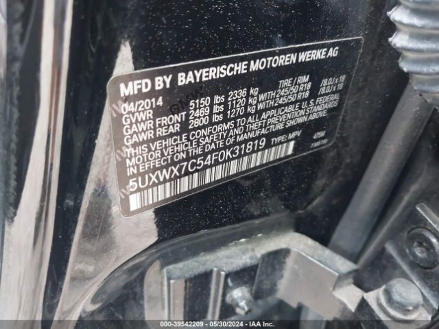 5UXWX7C54F0K31819 BMW X3 Xdrive35i