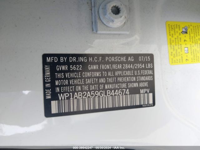 WP1AB2A59GLB44674 Porsche MACAN S