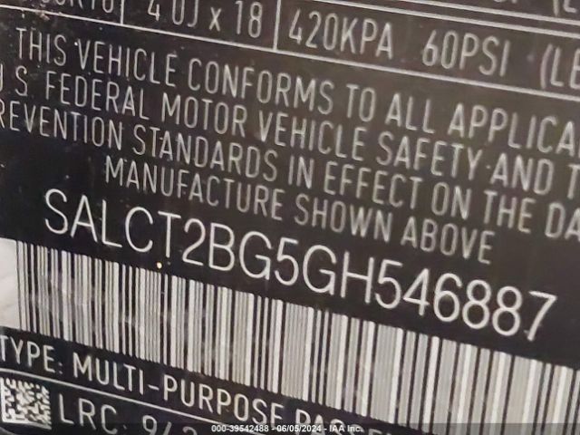 SALCT2BG5GH546887 Land Rover Discovery Sport Hse Lux