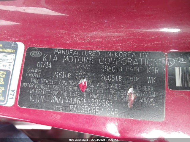 KIA FORTE LX 2014 KNAFX4A66E5202963 Image 9