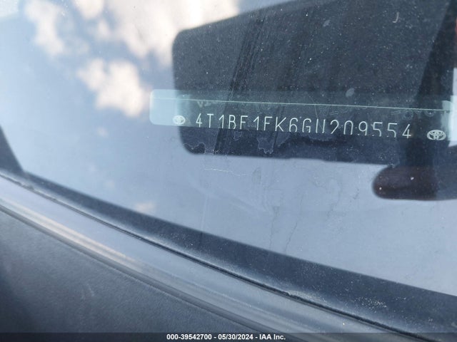 Toyota CAMRY SE 2016 4T1BF1FK6GU209554 Image 9