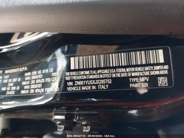 ZN661YUSXJX285752 Maserati Levante S Gransport
