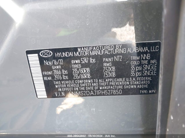 Hyundai Santa Fe Sel 2023 5NMS2DAJ1PH527850 Image 9