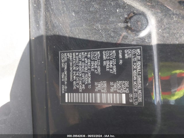 Nissan ROGUE SV 2019 KNMAT2MV3KP559940 Image 9