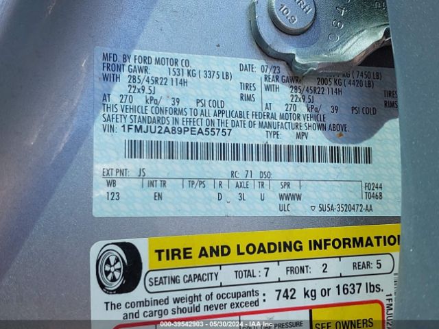 1FMJU2A89PEA55757 Ford Expedition Limited