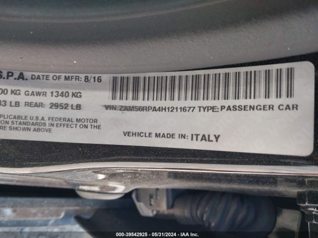 ZAM56RPA4H1211677 Maserati Quattroporte S