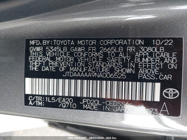Toyota Mirai Xle 2022 JTDAAAAA9NA006525 Image 9