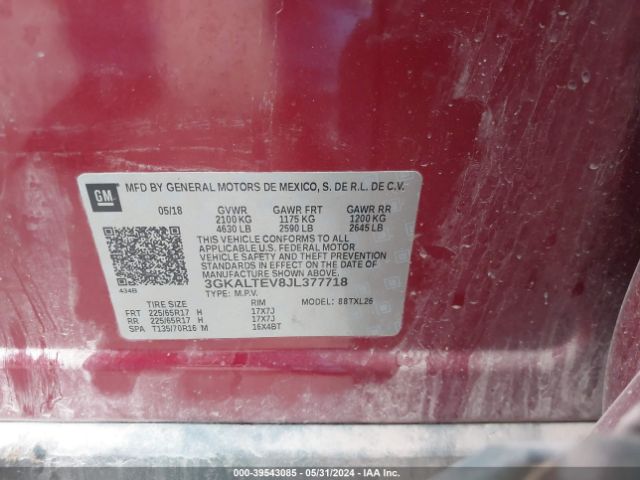 3GKALTEV8JL377718 GMC Terrain Sle
