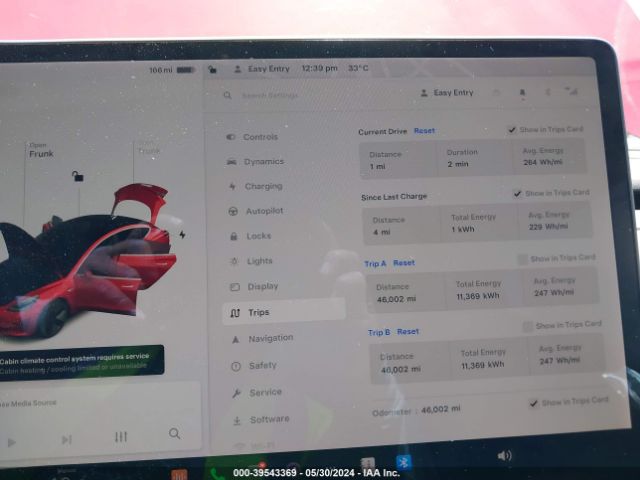 5YJ3E1EAXKF422707 Tesla MODEL 3