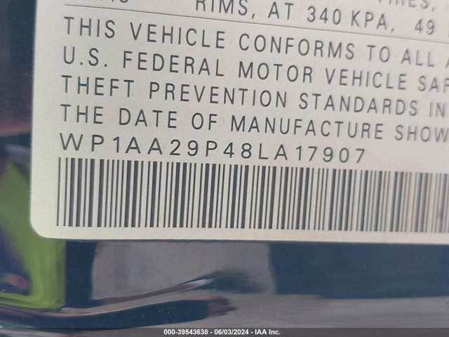 2008 PORSCHE CAYENNE WP1AA29P48LA17907 Photo 8