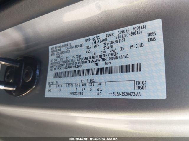 2023 FORD F-150 1FTFX1E82PKE98209 Photo 8