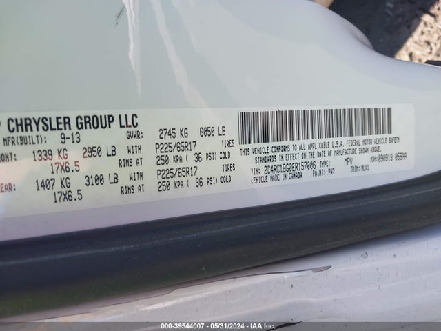 2C4RC1BG0ER157006 Chrysler Town & Country Touring