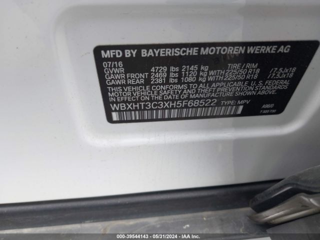 WBXHT3C3XH5F68522 BMW X1 Xdrive28i