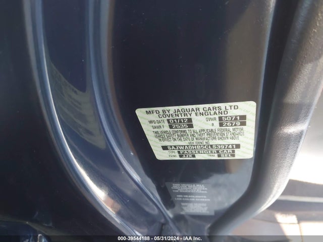 2012 JAGUAR XF SAJWA0HB5CLS39741 Photo 8