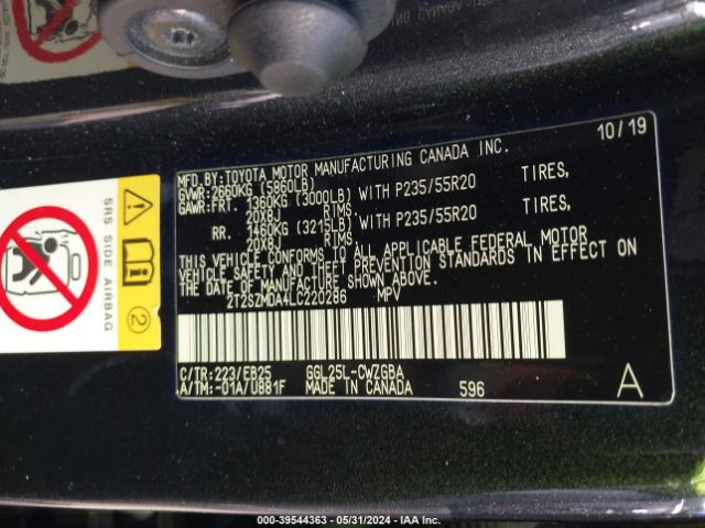 2T2SZMDA4LC220286 Lexus Rx 350 F Sport