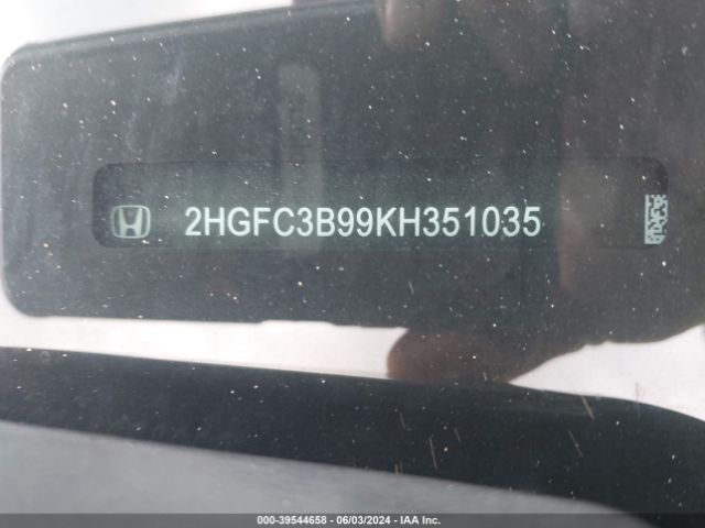 2HGFC3B99KH351035 Honda Civic Touring