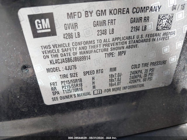 Buick Encore Preferred 2018 KL4CJASB6JB689914 Image 9