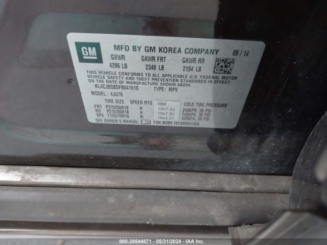 KL4CJBSB5FB041610 Buick Encore Convenience
