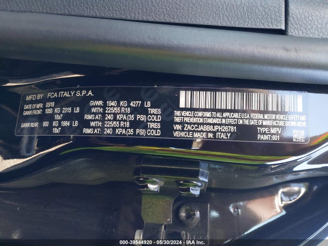 ZACCJABB8JPH26781 Jeep Renegade Altitude Fwd