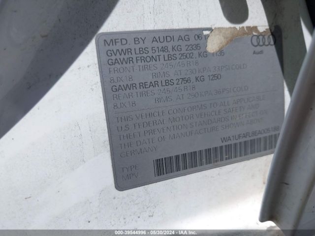 WA1UFAFL8EA005188 Audi Allroad 2.0t Premium