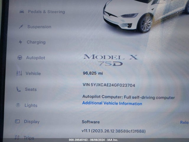Tesla Model X 60d/70d/75d/90d 2016 5YJXCAE24GF023704 Image 7