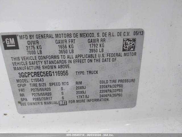 Chevrolet Silverado 1500 1lt 2014 3GCPCREC5EG116956 Image 9