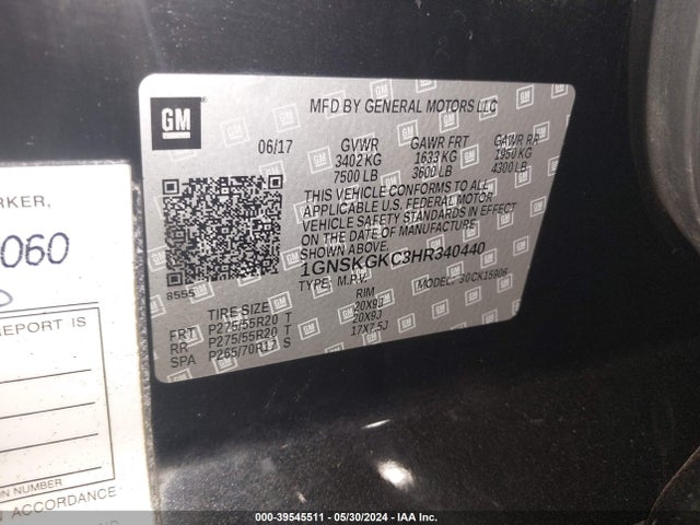 Chevrolet Suburban Ls 2017 1GNSKGKC3HR340440 Image 9