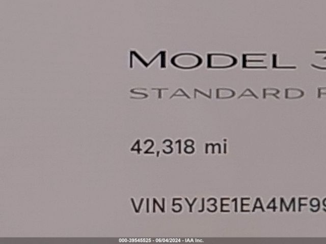 5YJ3E1EA4MF995007 Tesla Model 3 Standard Range Plus Rear-wheel Drive