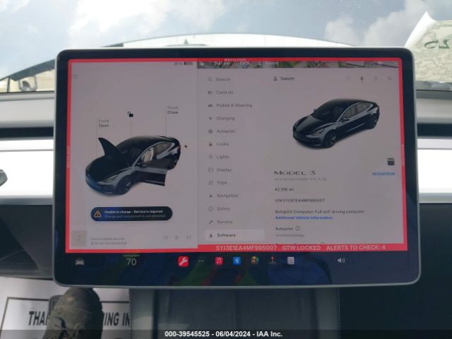 5YJ3E1EA4MF995007 Tesla Model 3 Standard Range Plus Rear-wheel Drive
