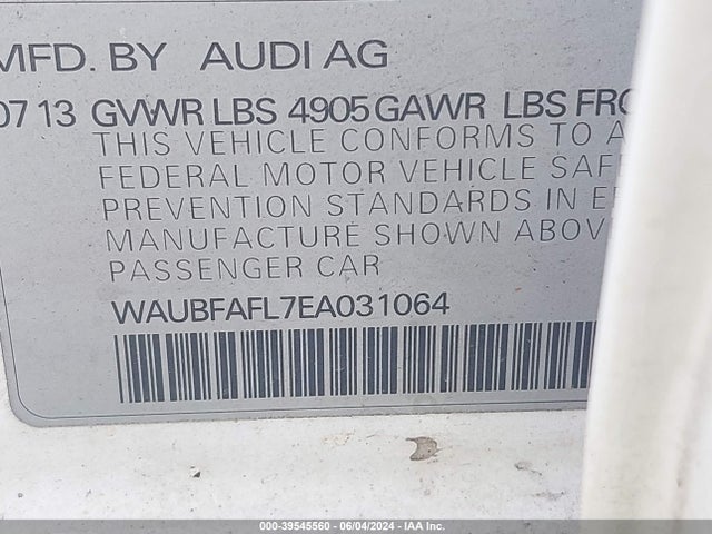 Audi A4 2.0t Premium 2014 WAUBFAFL7EA031064 Image 9
