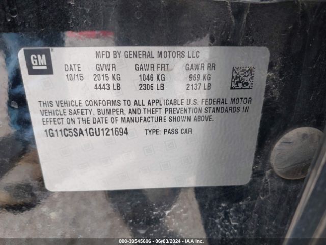 1G11C5SA1GU121694 Chevrolet Malibu Limited Lt