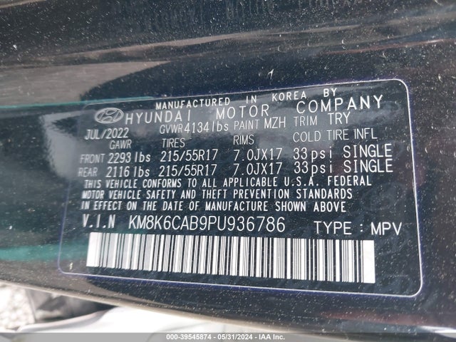 Hyundai Kona Sel 2023 KM8K6CAB9PU936786 Image 9