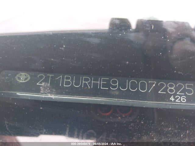 Toyota COROLLA LE 2018 2T1BURHE9JC072825 Image 9