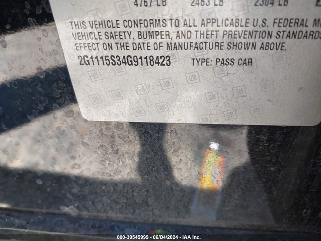 Chevrolet Impala 2lt 2016 2G1115S34G9118423 Image 9
