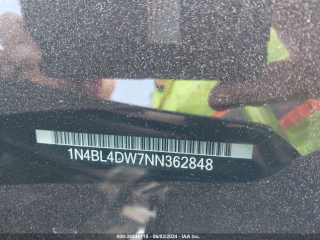 1N4BL4DW7NN362848 Nissan Altima Sv Intelligent Awd