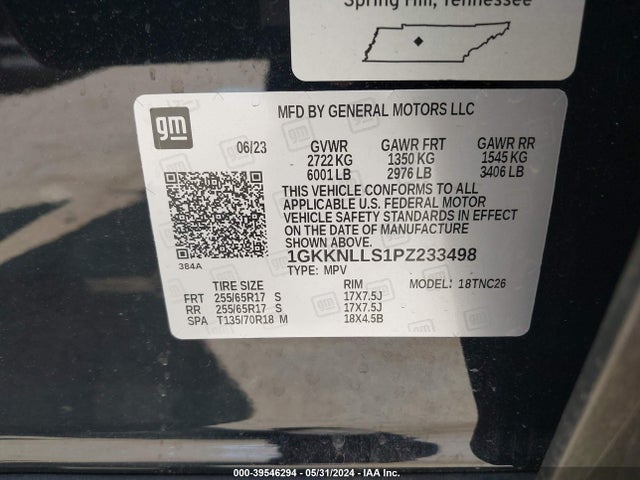 1GKKNLLS1PZ233498 GMC Acadia Awd At4